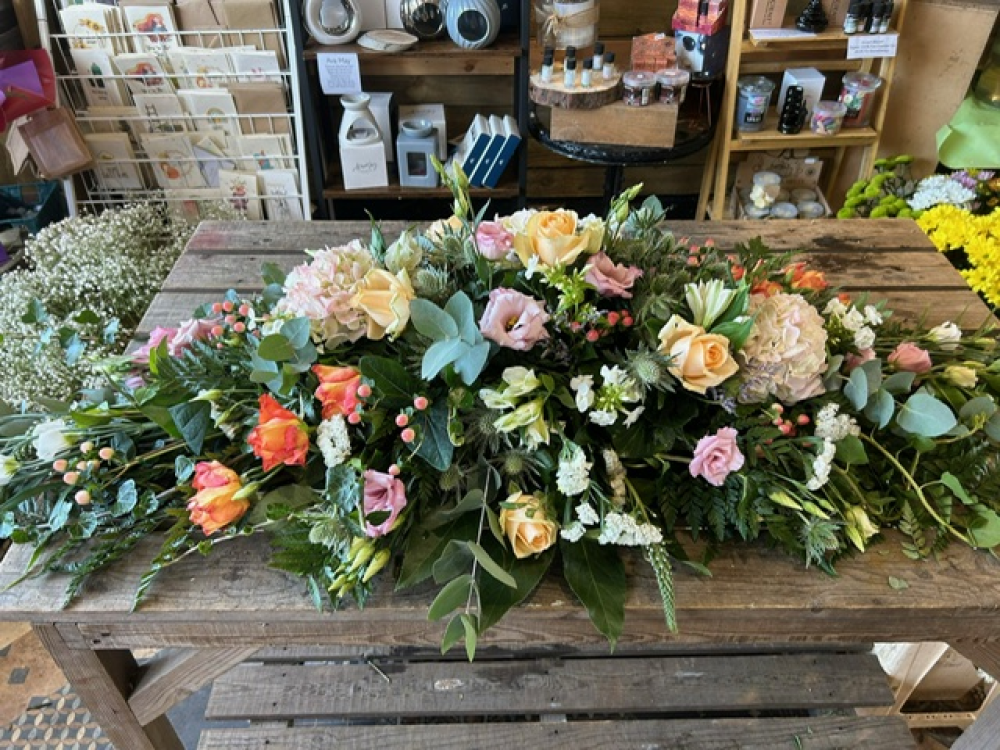 Peach Casket Spray Product Image