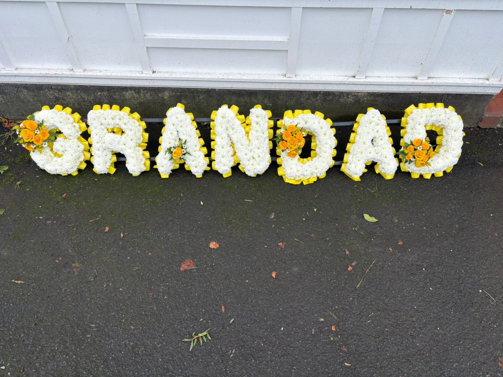 Grandad lettered funeral tribute Product Image